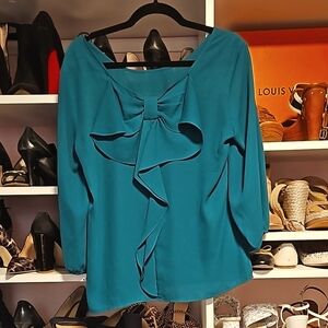 Green The Limited Women's Top with Bow Detail